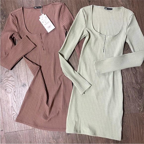 Zara Dresses & Skirts - Two NWT Zara Long Sleeve Dress Bundle